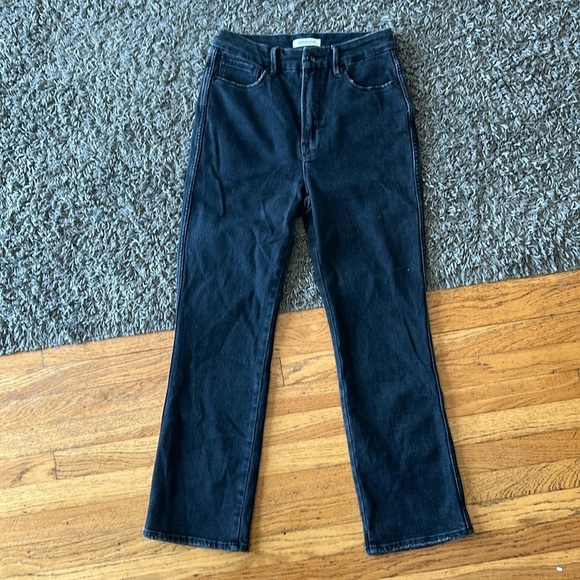Good American Black Denim Jeans Good Curve Size 4/27 - Picture 1 of 7